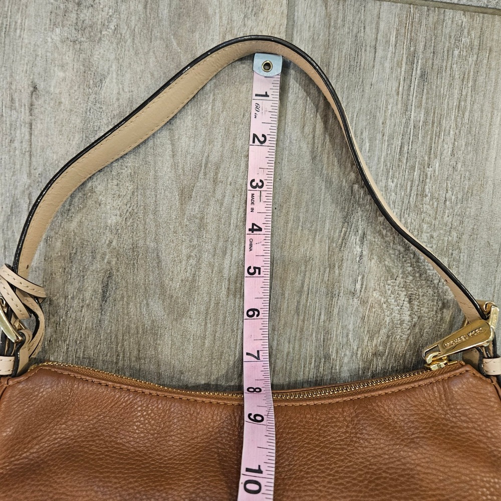 Michael Kors Nolita Medium Pebble Leather Shoulder Bag Gold Hardware Hobo Classy - Picture 5 of 13